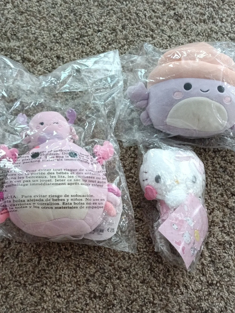 Plush Small Pets Toy Set - Pink and Lavender